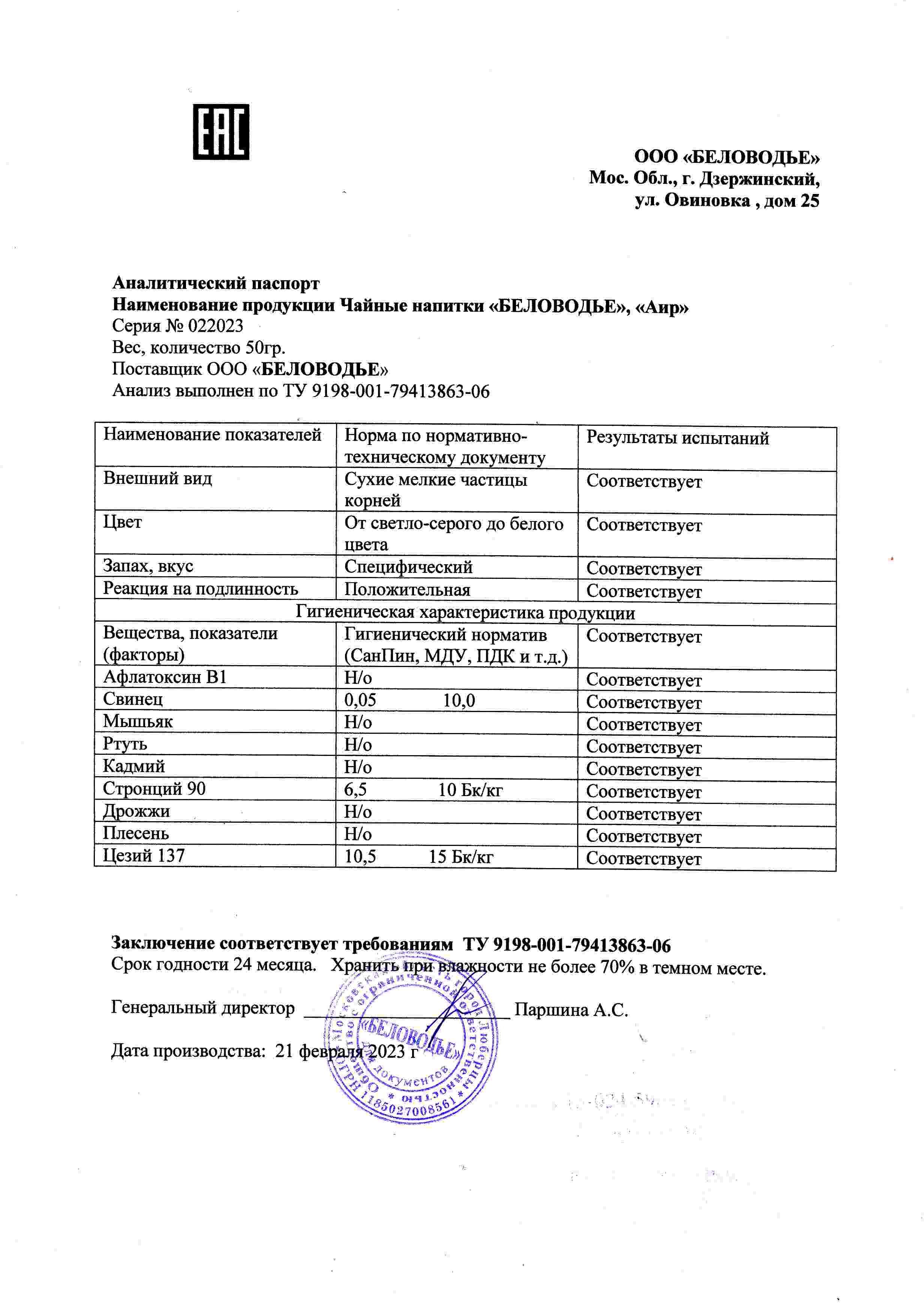 Паспорт №022023